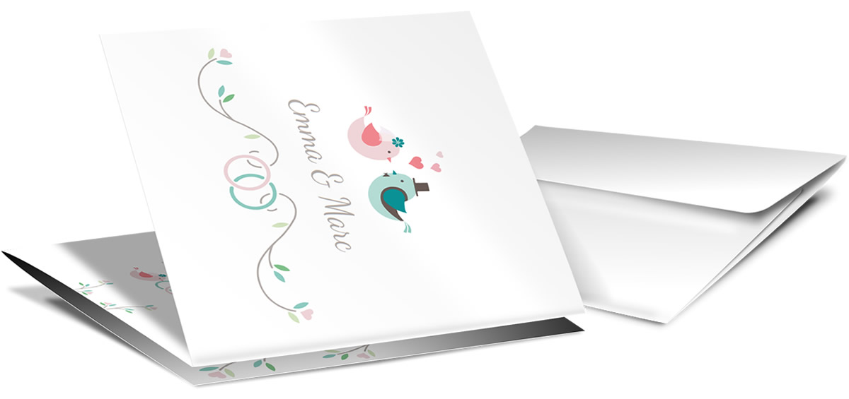 Double folded card with envelope