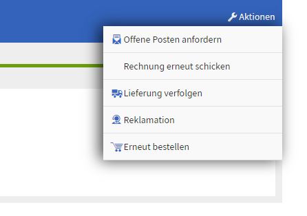 Bestellübersicht im Auftragscockpit